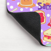 Pindakaas en aardbeiengelei muismat (Hoek)