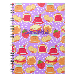 Pindakaas en aardbeiengelei notitieboek