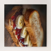 Pindakaas en druivenjam sandwich legpuzzel (Horizontaal)