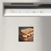 Pindakaas en druivenjam sandwich magneet (Insitu (Vaatwasser))