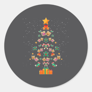 Pindakaas en Jam Pb & J Kerstboom Ronde Sticker