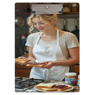 Pindakaas en Jam Sandwich Op Maat Klembord