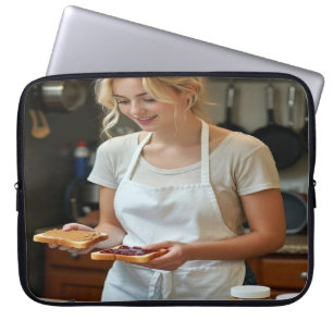 Pindakaas en Jam Sandwich Op Maat Laptop Sleeve