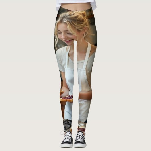Pindakaas en Jam Sandwich Op Maat Leggings (Voorkant)