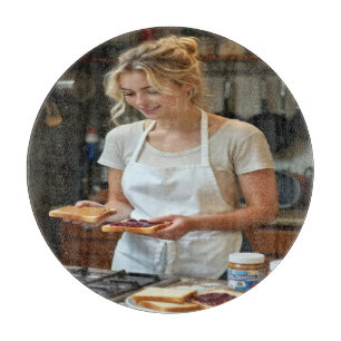 Pindakaas en Jam Sandwich Op Maat Snijplank
