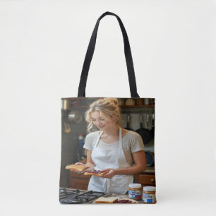 Pindakaas en Jam Sandwich Op Maat Tote Bag