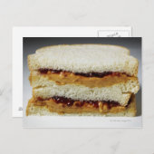 Pindakaas en jelly-boterham. briefkaart (Voorkant / Achterkant)