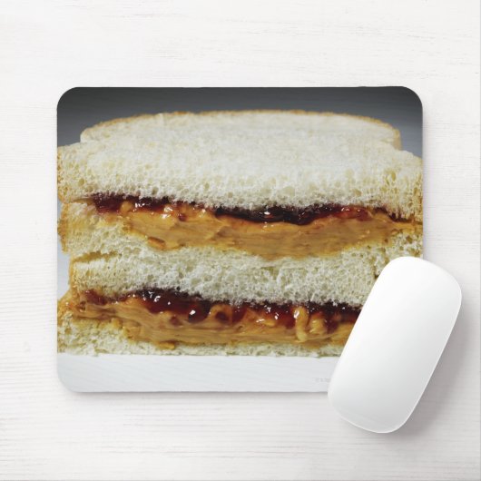 Pindakaas en jelly-boterham. muismat (Met muis)