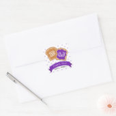 Pindakaas en Jelly Party Favor Bedankt Vierkante Sticker (Envelop)