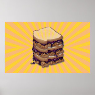 Pindakaas en Jelly Sandwiches Poster