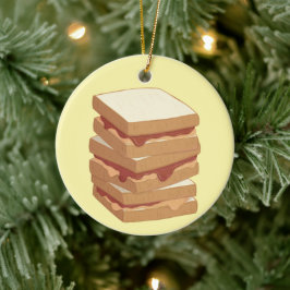 Pindakaas en Jelly Sandwiches voor altijd vrienden Keramisch Ornament