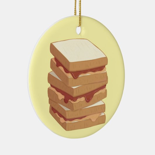 Pindakaas en Jelly Sandwiches voor altijd vrienden Keramisch Ornament (Rechts)