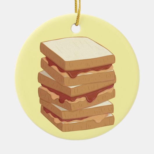 Pindakaas en Jelly Sandwiches voor altijd vrienden Keramisch Ornament (Voorkant)