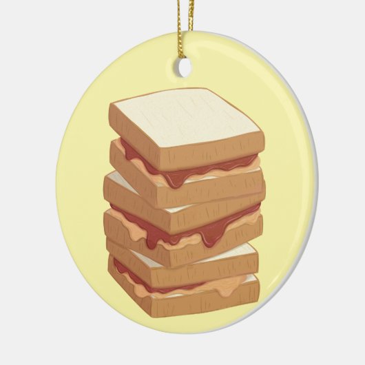 Pindakaas en Jelly Sandwiches voor altijd vrienden Keramisch Ornament (Links)