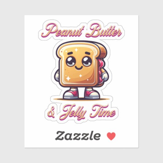 Pindakaas en Jelly Tijd Sticker (Vel)