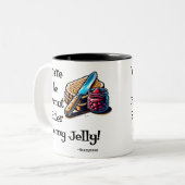 Pindakaas en Jelly Valentijnsdag Tweekleurige Koffiemok (Voorkant links)