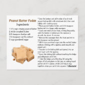 Pindakaas Fudge Recept Kaart (Achterkant)