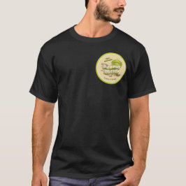 Pindakaas Geel Groen Beige Logo Schattige Zwart T-shirt