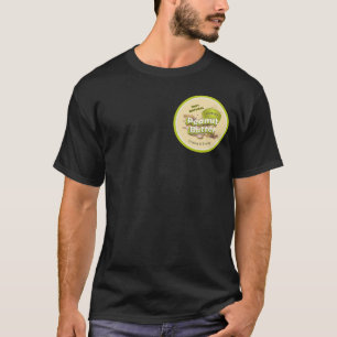 Pindakaas Geel Groen Beige Logo Schattige Zwart T-shirt