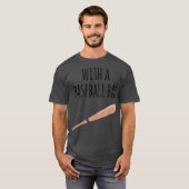 Pindakaas gelei met een honkbal vleermuis koppels t-shirt (Voorkant volledig)