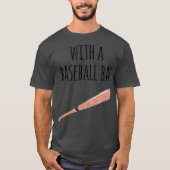 Pindakaas gelei met een honkbal vleermuis koppels t-shirt (Voorkant)
