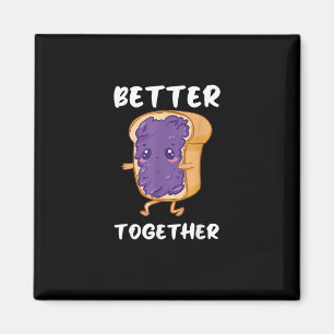 Pindakaas Gelei Samen Beter Grappig Eten Liefde Magneet