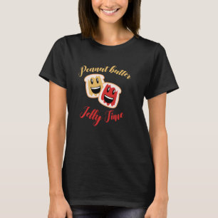Pindakaas gelei tijd toast brood grappige feestjes t-shirt