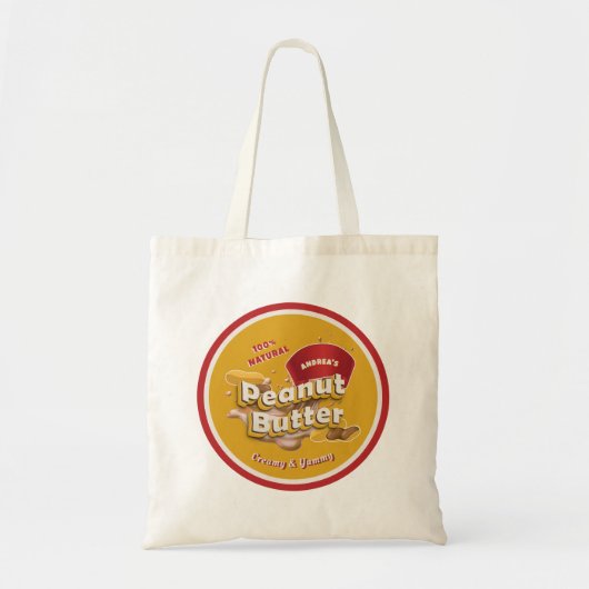 Pindakaas gepersonaliseerd merk Logo Schattige Tre Tote Bag (Voorkant)