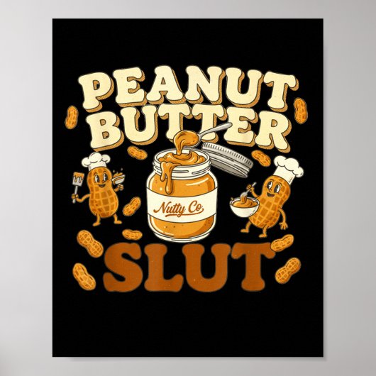Pindakaas Grappige Pindakaas Liefhebbers Kleding Poster (Voorkant)