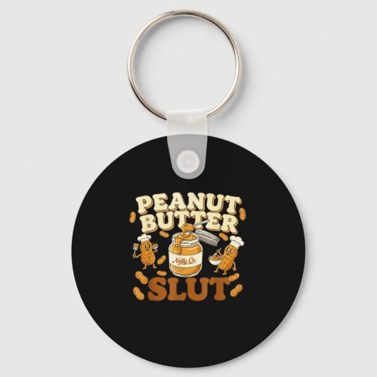 Pindakaas Grappige Pindakaas Liefhebbers Kleding  Sleutelhanger (Voorkant)