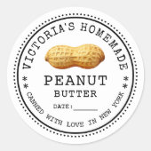 Pindakaas inmaken ronde sticker (Voorkant)