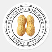 Pindakaas inmaken ronde sticker (Voorkant)