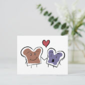 Pindakaas & Jam koppel Briefkaart (Staand voorkant)