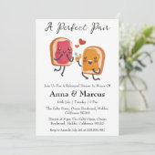 Pindakaas Jelly een perfecte paar bruids diner Kaart (Staand voorkant)