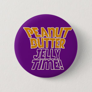 Pindakaas jelly tijd ronde button 5,7 cm