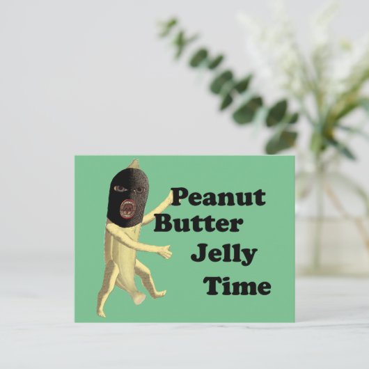 pindakaas kwal-tijd briefkaart (Staand voorkant)