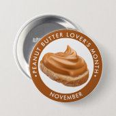 Pindakaas Lover’s Month, pindakaas toast Ronde Button 7,6 Cm (Voorkant /achterkant)