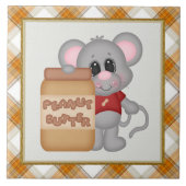 Pindakaas Muis keuken tegel Tegeltje (Voorkant)