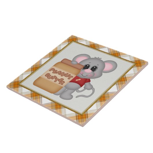 Pindakaas Muis keuken tegel Tegeltje (Zijkant)
