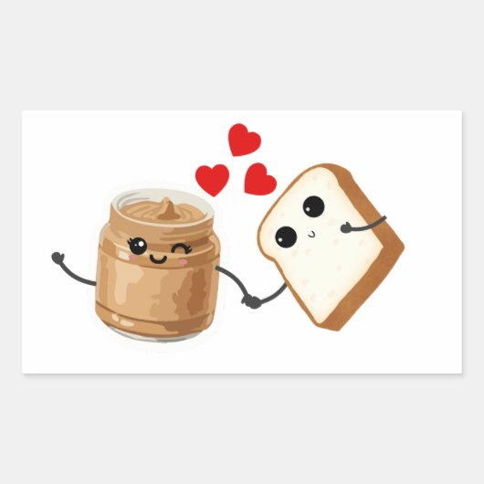 Pindakaas op mijn toast Sticker (Voorkant)