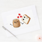 Pindakaas op mijn toast Sticker (Envelop)