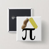 Pindakaas Pi-knop Vierkante Button 5,1 Cm (Voorkant /achterkant)