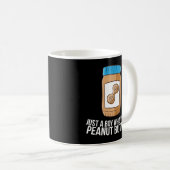 Pindakaas pot gewoon een jongen die van pindakaas koffiemok (Voorkant rechts)