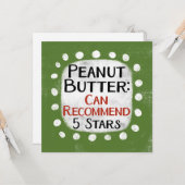 Pindakaas Review 5 sterren Wenskaart Kaart (Voorkant / Achterkant in situ)