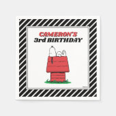 Pindakaas Snoopy Hondenhok Verjaardag Servet (Voorkant)