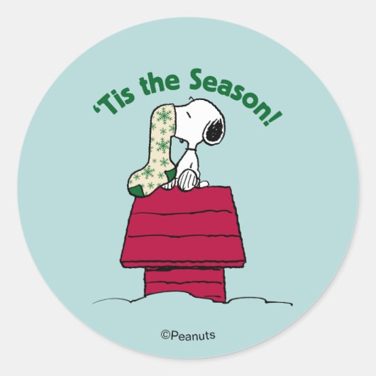 Pindakaas | 'Tis het Seizoen! Ronde Sticker (Voorkant)