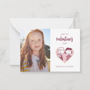 Pindakaas   Valentijnsdag   Schroeder & Lucy Notitiekaartje