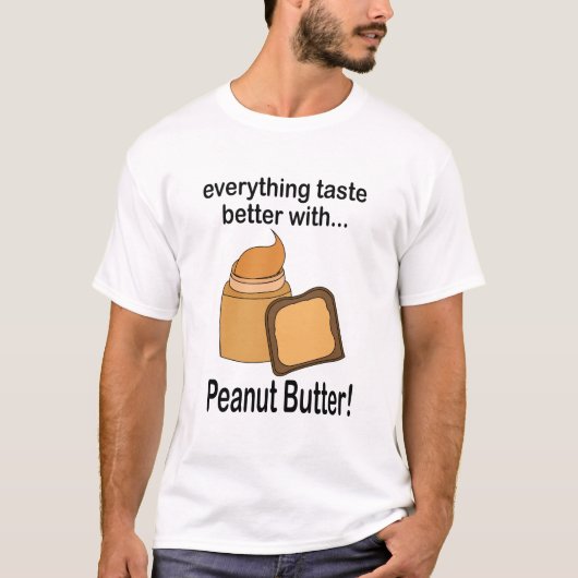 Pindakaas Voedsel Grappig T-shirt (Voorkant)