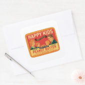  pindakaas voedseletiket vierkante sticker (Envelop)