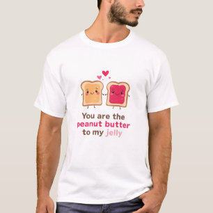 Pindakaas voor Mijn Jam Mooie Toast Ontwerp T-shirt